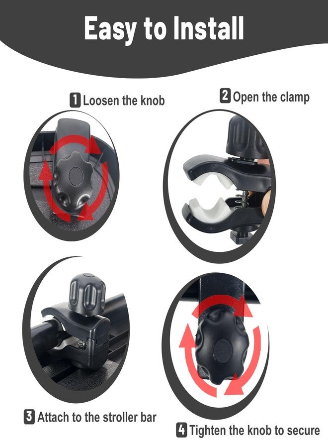 Eiszhjk Stroller Snack Tray Compatible with Evenflo, with Stroller Cup Holder Attachment, Stays in Place Tray Attachment, Easy to Install and Take Off, Snacking On The Go, Strollers Travel Accessories - Image 5